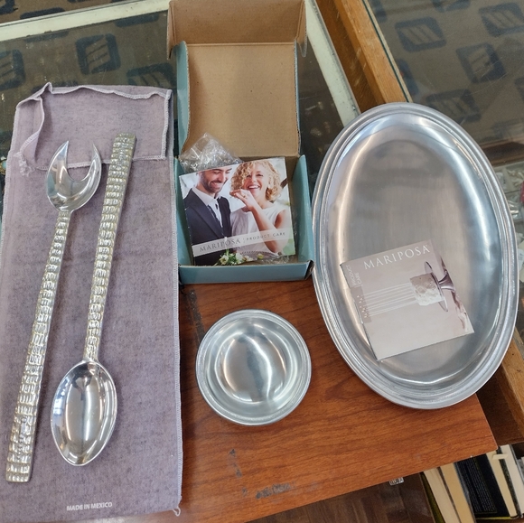 Mariposa Other - Mariposa Silver Serveware Set for Elegant Dining